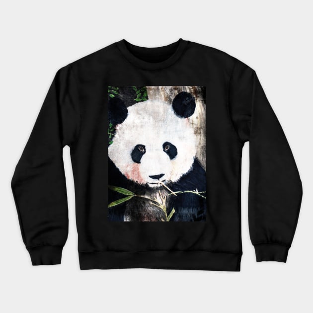 Panda Bear Crewneck Sweatshirt by teenamarie23art